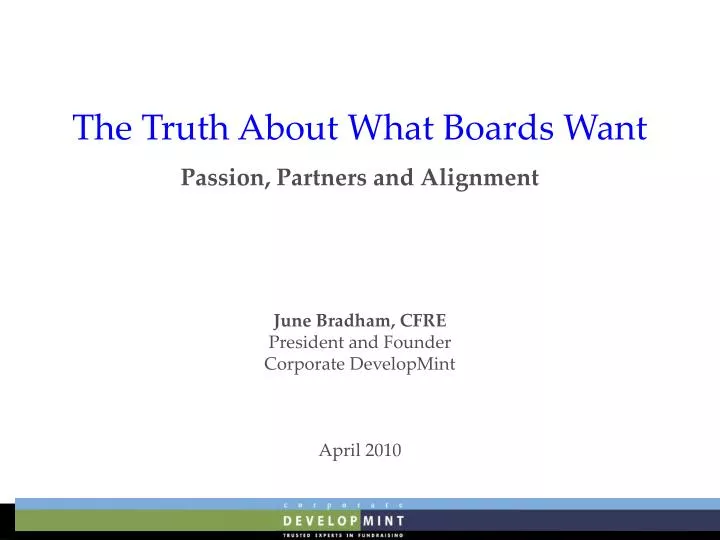 the truth about what boards want