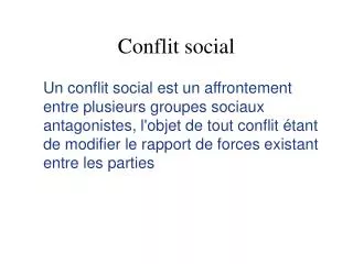 conflit social
