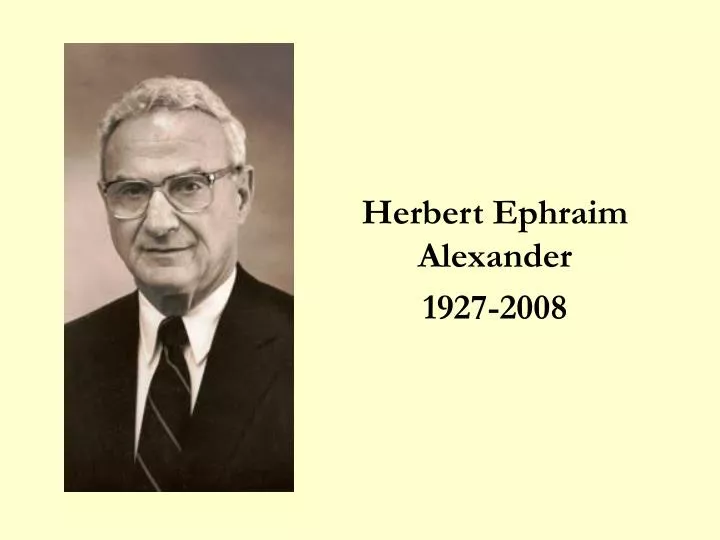 herbert ephraim alexander 1927 2008