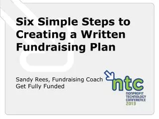 Six Simple Steps to Creating a Written Fundraising Plan