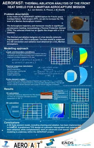 AEROFAST : THERMAL/ABLATION ANALYSIS OF THE FRONT HEAT SHIELD FOR A MARTIAN AEROCAPTURE MISSION