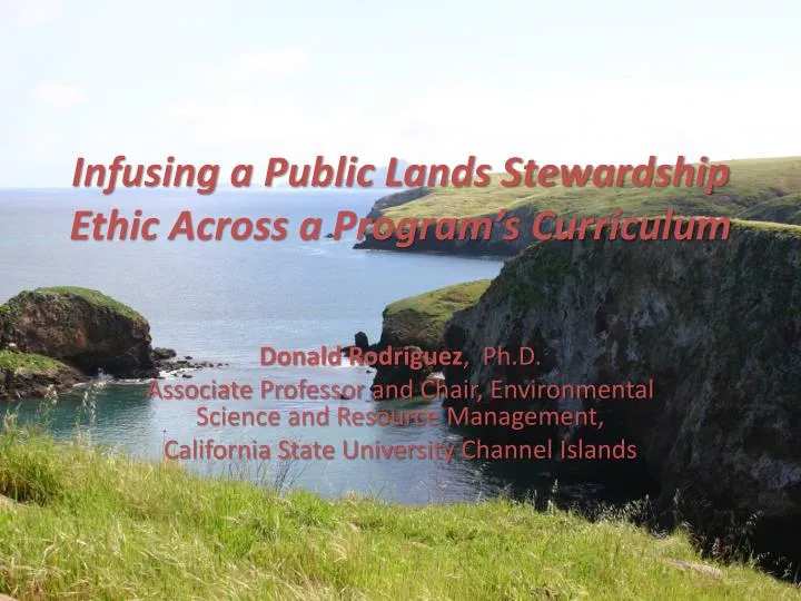 infusing a public lands stewardship ethic across a program s curriculum