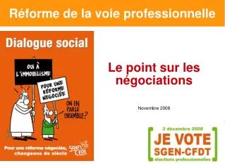 le point sur les n gociations novembre 2008