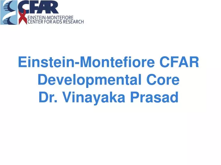 einstein montefiore cfar developmental core dr vinayaka prasad