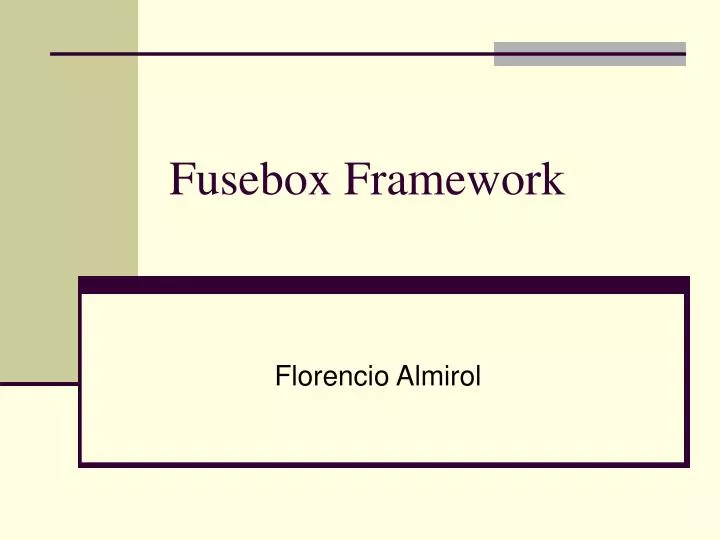 fusebox framework