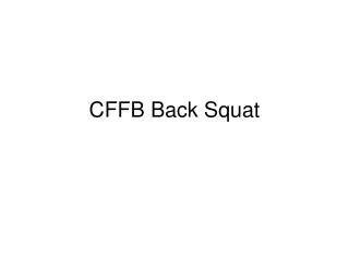 CFFB Back Squat