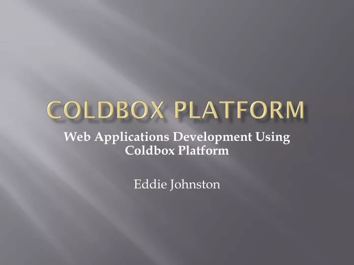 coldbox platform