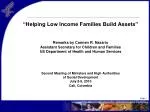 Empowering Low-Income Families: Asset Building Strategies for Economic Independence - slide 1