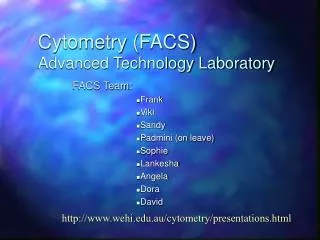 Cytometry (FACS) Advanced Technology Laboratory