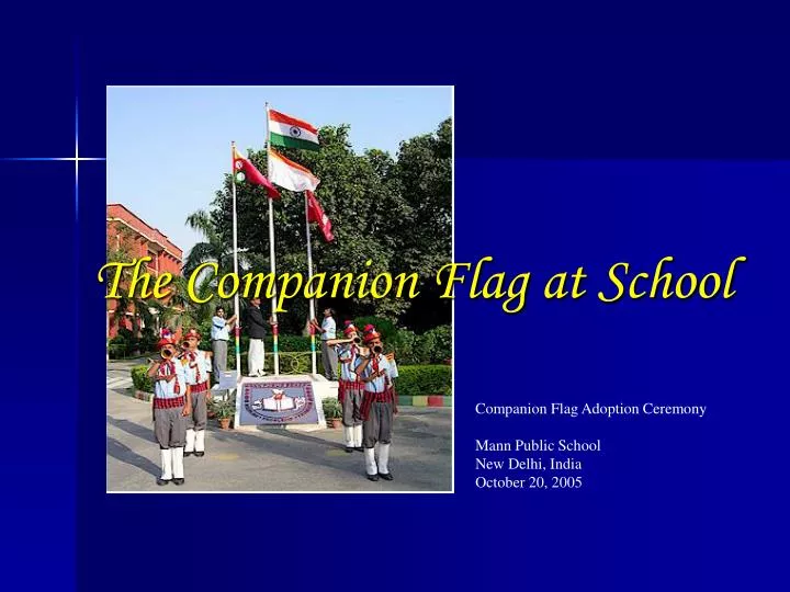 the companion flag at school