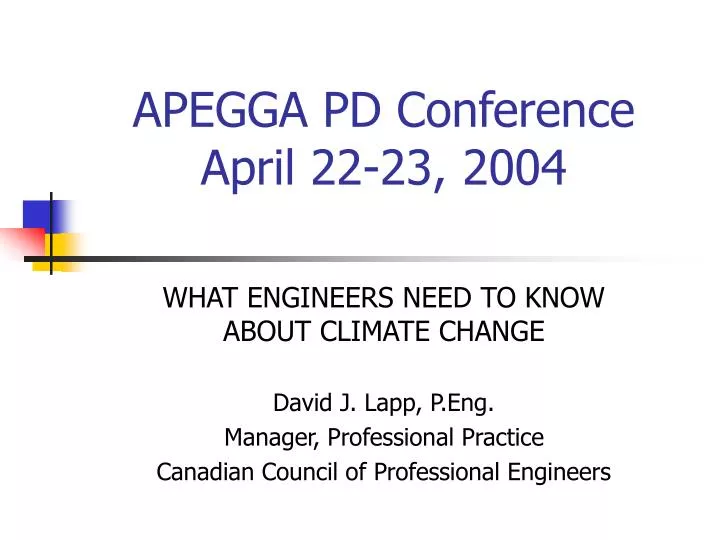 apegga pd conference april 22 23 2004