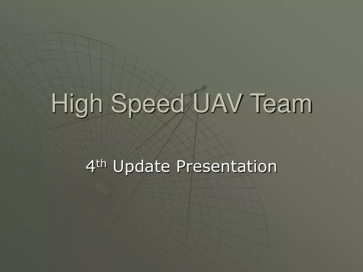 high speed uav team