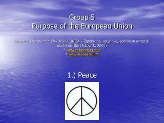 1.) Peace