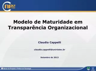 modelo de maturidade em transpar ncia organizacional