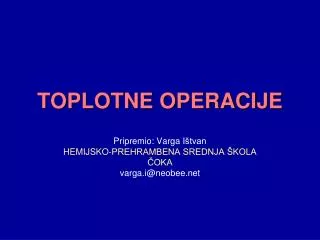 toplotne operacije