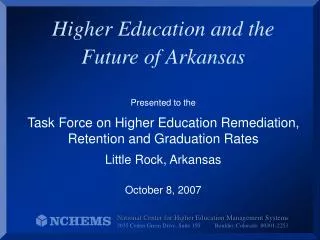 Higher Education and the Future of Arkansas