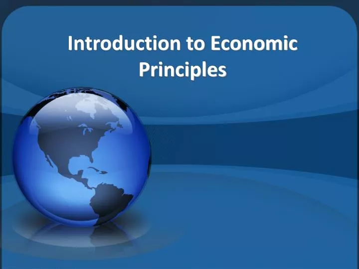 introduction to economic principles