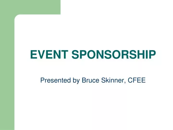 event sponsorship