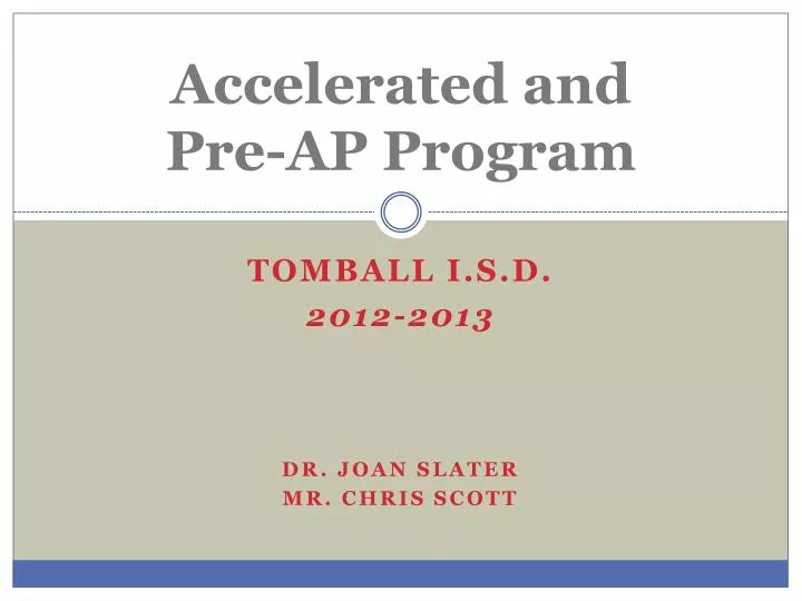 accelerated and pre ap program