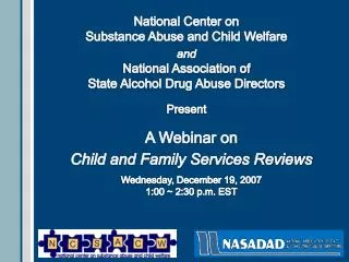 National Center on Substance Abuse and Child Welfare and National Association of