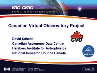 Canadian Virtual Observatory Project