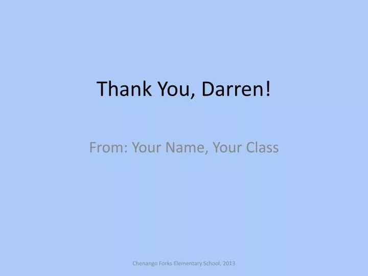 thank you darren