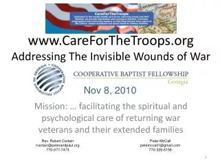 CareForTheTroops Addressing The Invisible Wounds of War
