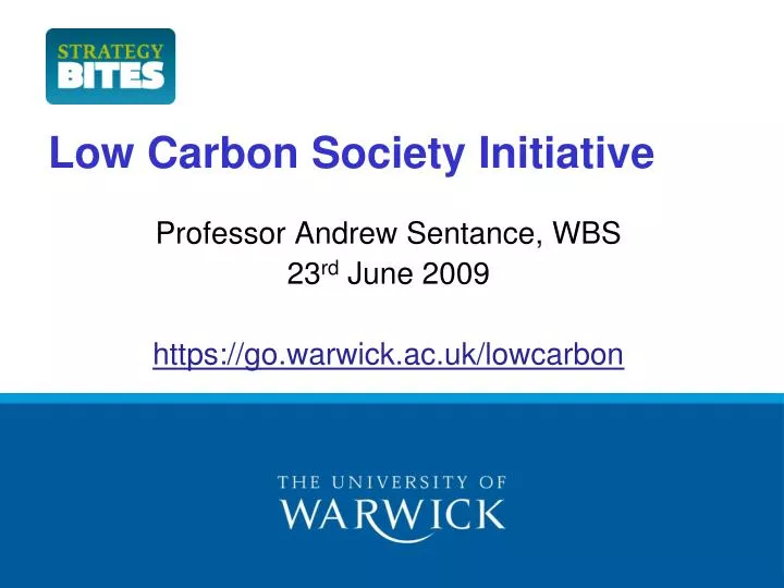 low carbon society initiative