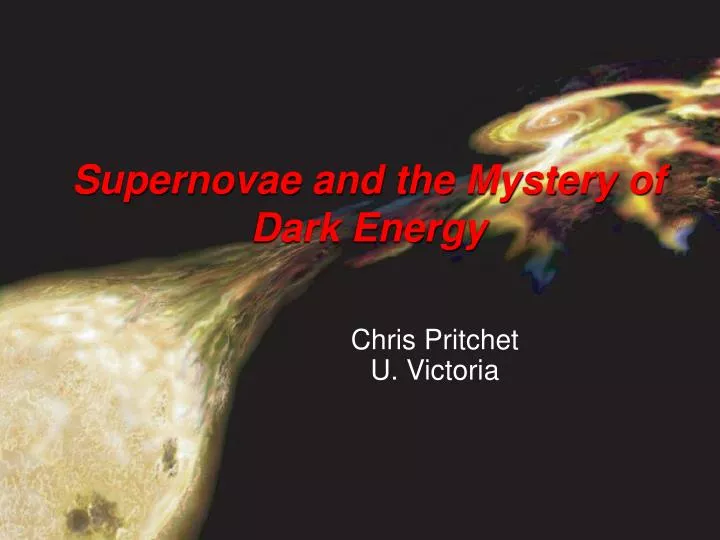 supernovae and the mystery of dark energy
