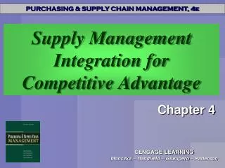 Supply Management Integration for Competitive Advantage