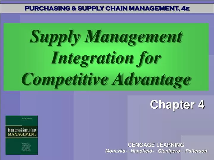 supply management integration for competitive advantage