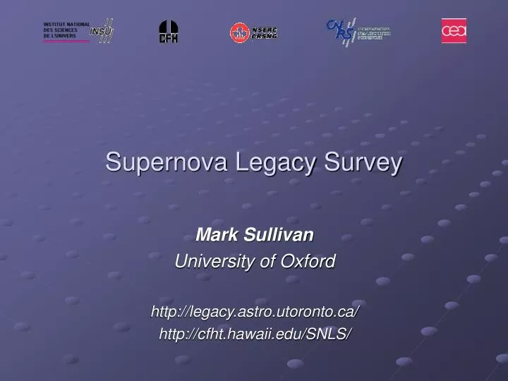 supernova legacy survey