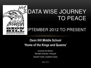 Our Data Wise Journey to PEACE September 2012 to present