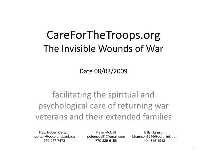 careforthetroops org the invisible wounds of war date 08 03 2009