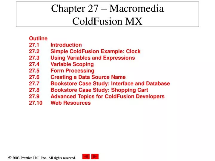 chapter 27 macromedia coldfusion mx