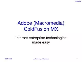 Adobe (Macromedia) ColdFusion MX