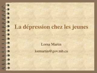 la d pression chez les jeunes