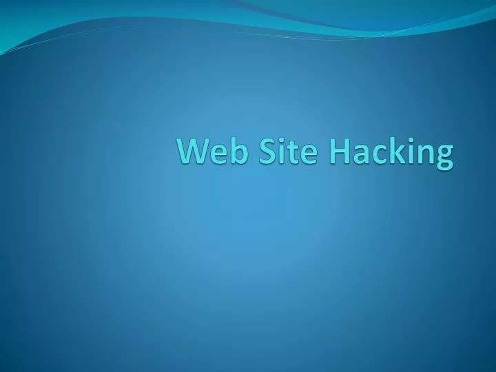web site hacking