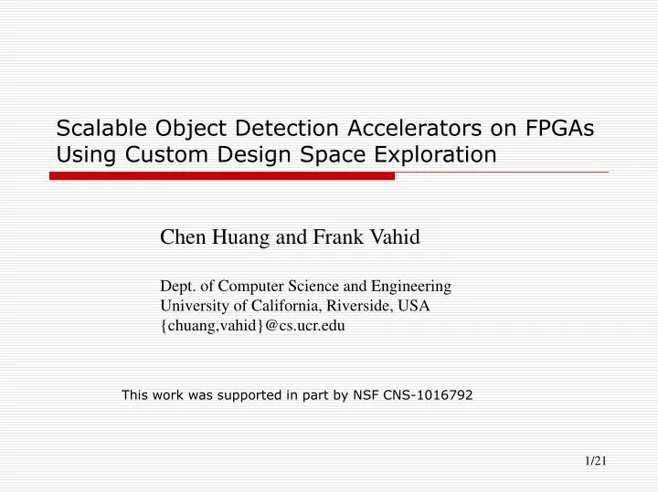 scalable object detection accelerators on fpgas using custom design space exploration