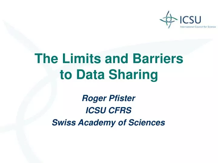 the limits and barriers to data sharing