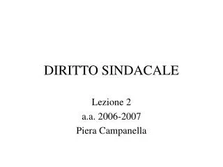diritto sindacale