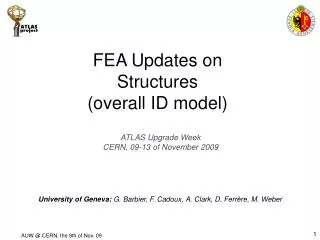 FEA Updates on Structures (overall ID model)