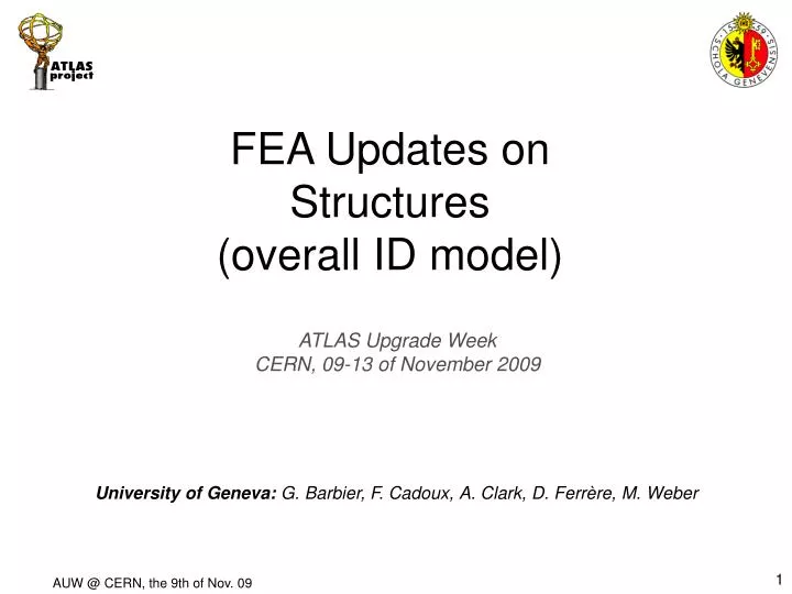 fea updates on structures overall id model