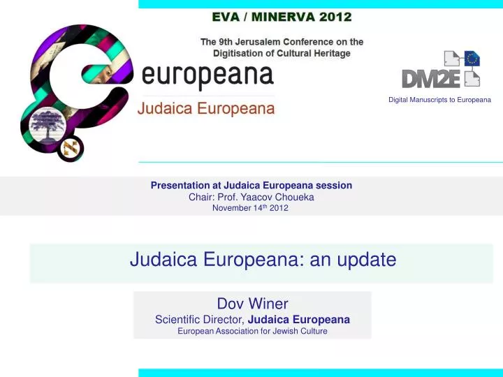 judaica europeana an update