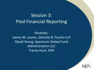 Pool Financial Reporting