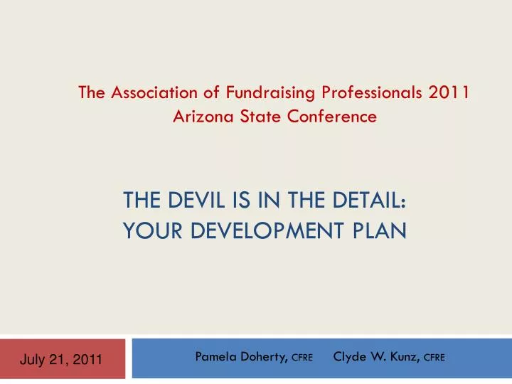 the devil is in the detail your development plan