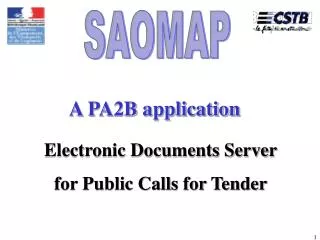 Electronic Documents Server for Public Calls for Tender