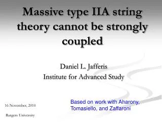 Massive type IIA string theory cannot be strongly coupled