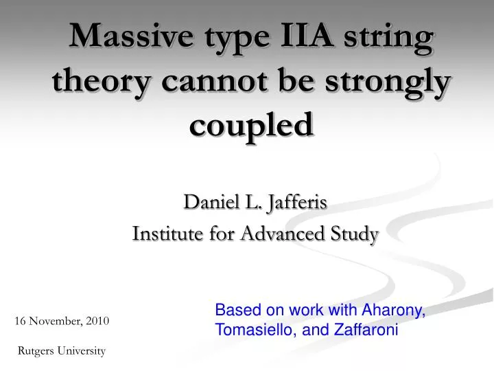 massive type iia string theory cannot be strongly coupled