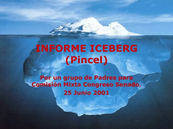 informe iceberg pincel